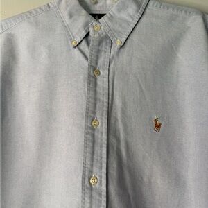 Polo by Ralph Lauren Men's Light Blue Oxford Shirt Large Blake Fit